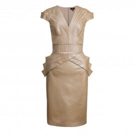 Branded  stitching leather dress