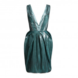 Robe en soie couleur eau de mer