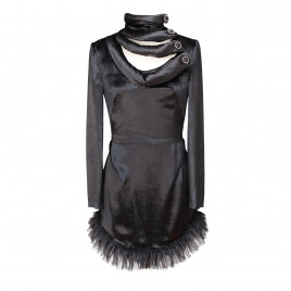 Robe courte en velours noir