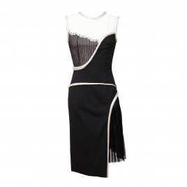 Black white dress with Art nouveau motives