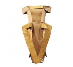 Velvet satin corset dress