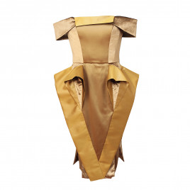 Robe corset en satin de velours