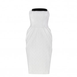 Corset jacquard blanc