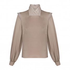 Beige silk blouse