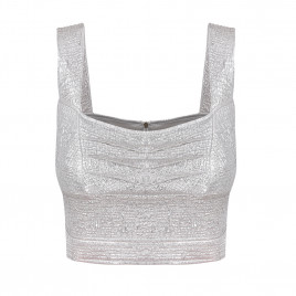 Crop top argenté