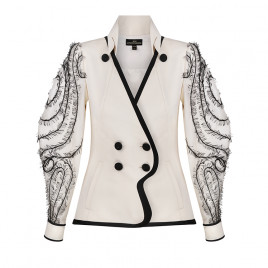Veste en soie ivoire