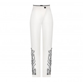 Ivory silk pants