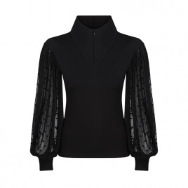 Stand-up collar blouse