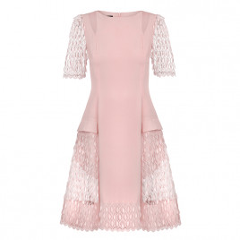 Robe en crêpe de soie transparente