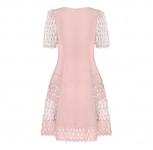 Sheer silk crepe dress small - 2