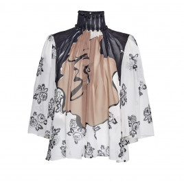 Blouse black pearl