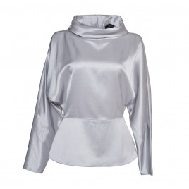 Blouse high soft collar