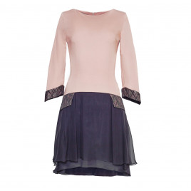 Robe avec jupe en soie