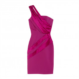 Robe fuchsia asymétrique