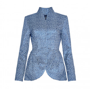 Light blue jacquard jacket small - 1