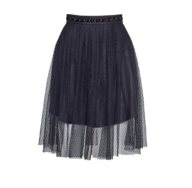 Pleated skirt with chain - 1