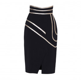 Pencil skirt with gold lines